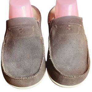 Gecko Man Suede Slip-On Loafers Memory Foam Insole Moccasin Design Shoe